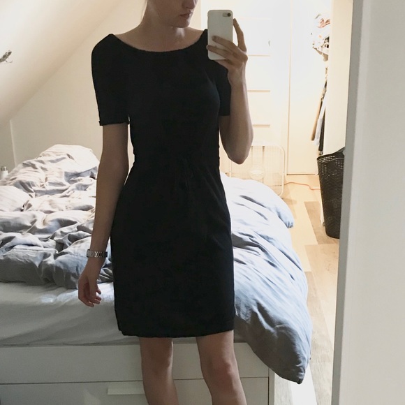 Wool Drawstring Waist Dress - Picture 2 of 7